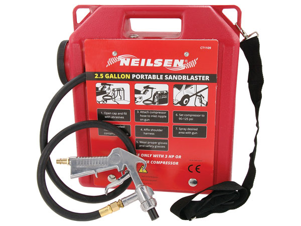 Portable Sandblaster with Shoulder Strap